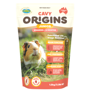 VETAFARM CAVY ORIGINS JUNIOR GUINA PIG FOOD 1.5KG