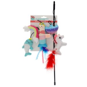 KITTY PLAY 3-IN-1 INTERCHANGABLE CAT TEASER WAND MAGICAL WONDERS