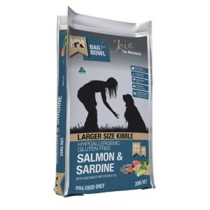 MEALS FOR MUTTS DOG SALMON & SARDINE LARGE KIBBLE 9KG (DARK BLUE)