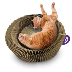 KAZOO KITTY ACCORDION CARDBOARD BED W/BALL