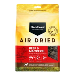 BLACK HAWK DOG AIR DRIED BEEF & MACKEREL 450G