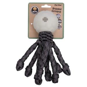 DOG TOY BLITZ OCTOPUS W/GLOW IN THE DARK BALL L